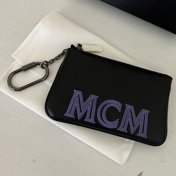 NWT MCM Monogram Spanish Napa Leather Key Pouch - Picture 2 of 9